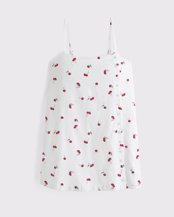 Women's Linen-Blend Button Skort | Women's 30% Off Select Styles | Abercrombie.com | Abercrombie & Fitch (US)