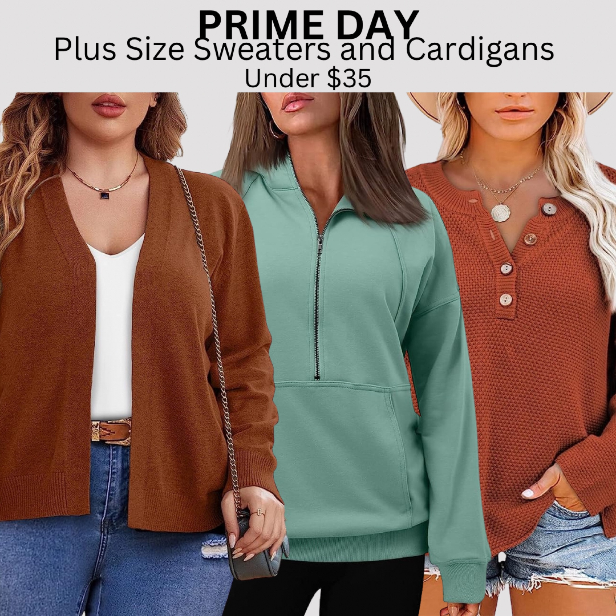 Women's Plus-Size Cardigans and Sweaters 