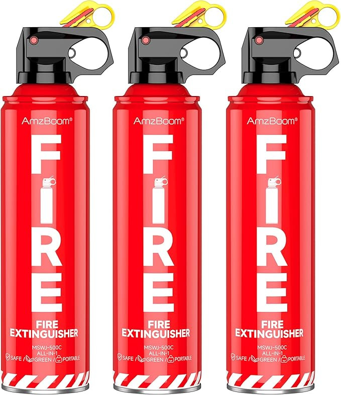 Fire Extinguisher for Home, Car, Kitchen, and Boat 3-Pack, Portable Extinguishing Aerosol Spray C... | Amazon (US)