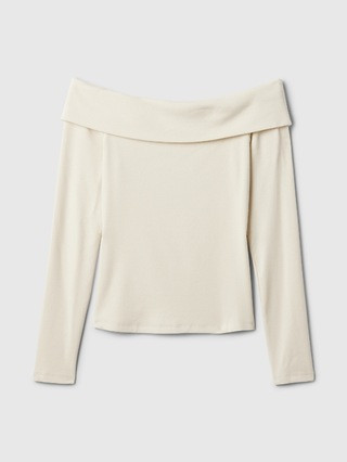 Modern Rib Off-Shoulder Cropped Top | Gap (US)