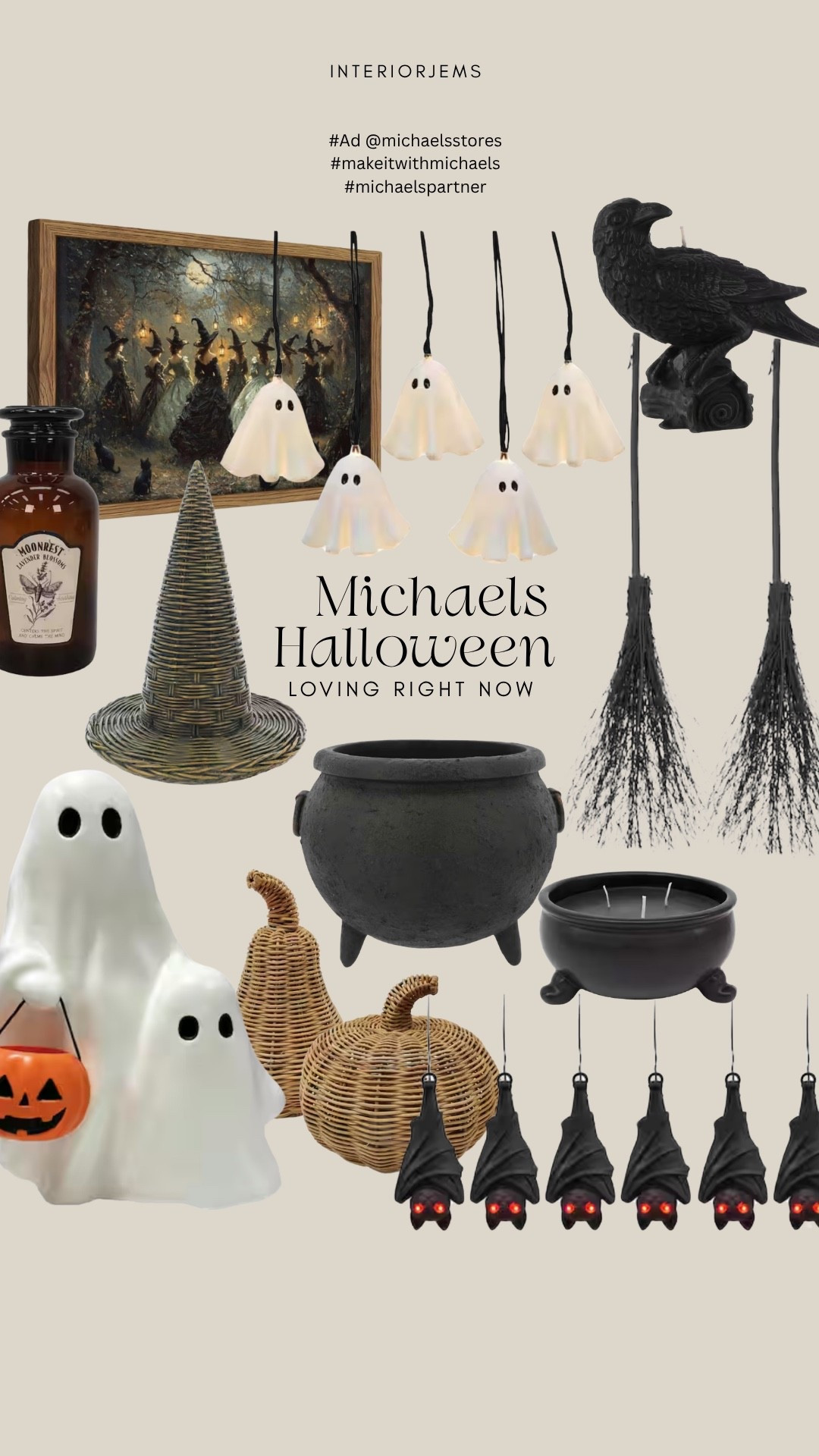 A few of the Michaels Halloween pieces I kept thinking about after I left 👻 The wicker witch hat and pumpkins were probably my favorites, but the ghost lights, oversized ghosts and all the black spooky stuff were SO good too. They seriously had so much in store this year.

#Ad @michaelsstores #makeitwithmichaels #michaelspartner

#LTKSaleAlert #LTKHome