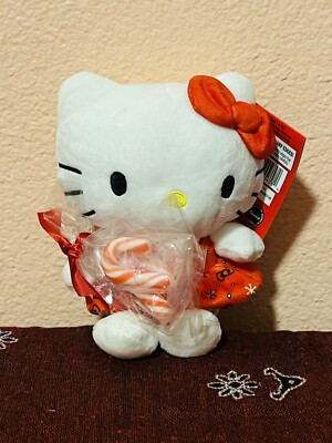 NWT Hello Kitty Plush Doll with Mini Edible Peppermint Candy Canes 7” | eBay US