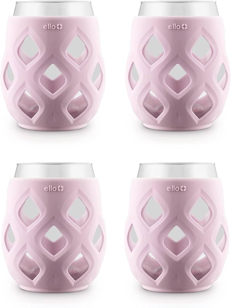 Ello Cru Stemless Wine Glass Set with Silicone Sleeves | Amazon (US)