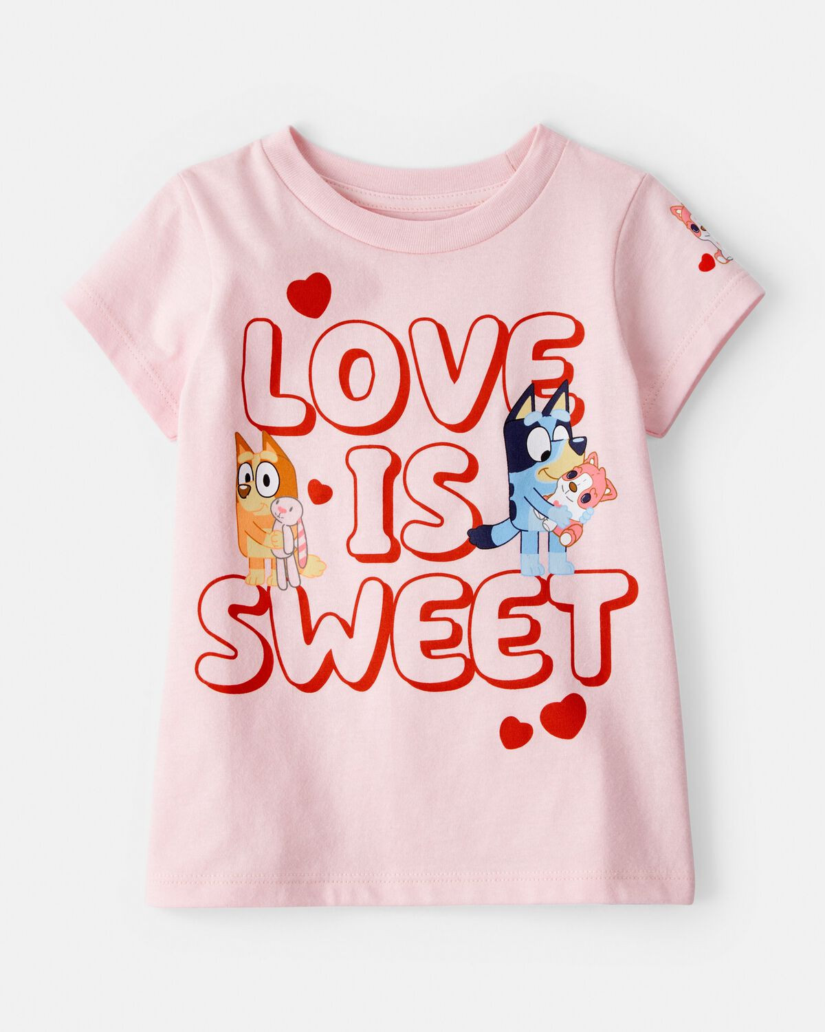 Toddler Girl Valentine's Day Bluey™ Short-Sleeve Graphic Tee - Pink | Carter's | Carter's Inc