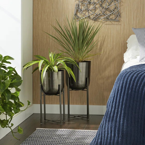 2-Piece Iron Pot Planter Set | Wayfair North America