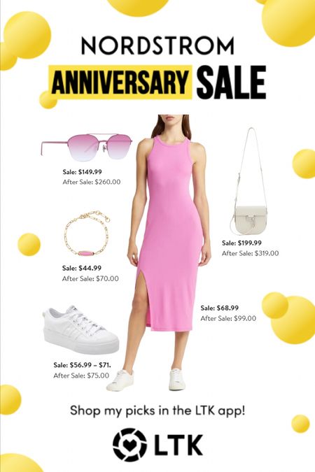 Nordstrom anniversary sale - casual outfit 

Midi dress, pink dress, Barbie inspo, white sneakers, Kendra Scott, crossbody 

#LTKxNSale #LTKunder50 #LTKunder100