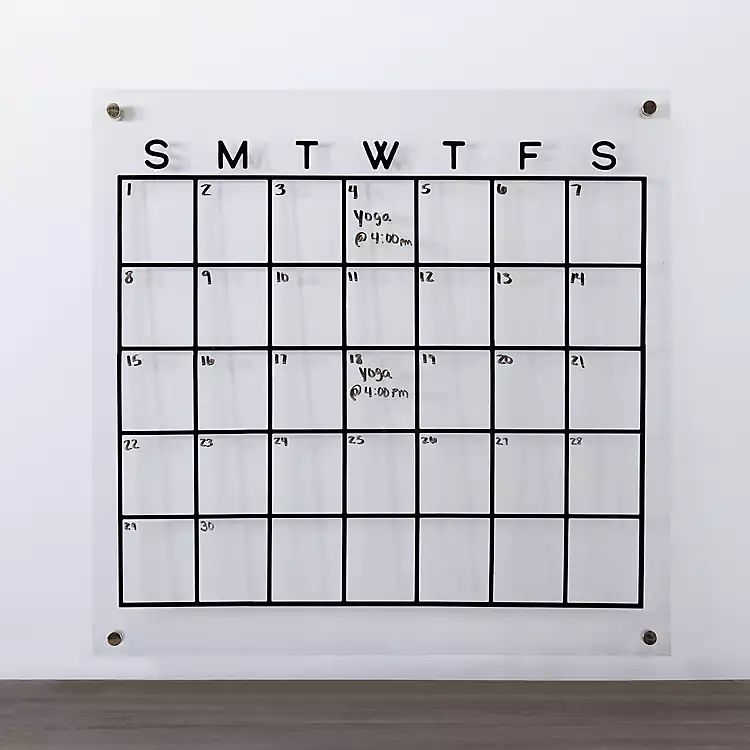 New! Acrylic Calendar Wall Board | Kirkland's Home