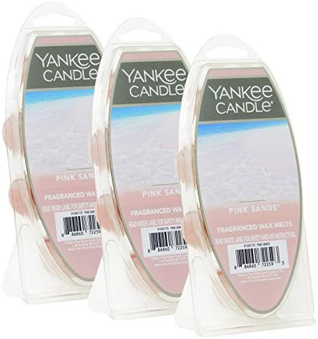 Yankee Candle Pink Sands Wax Melts, 3 Packs of 6 (18 Total) | Amazon (US)