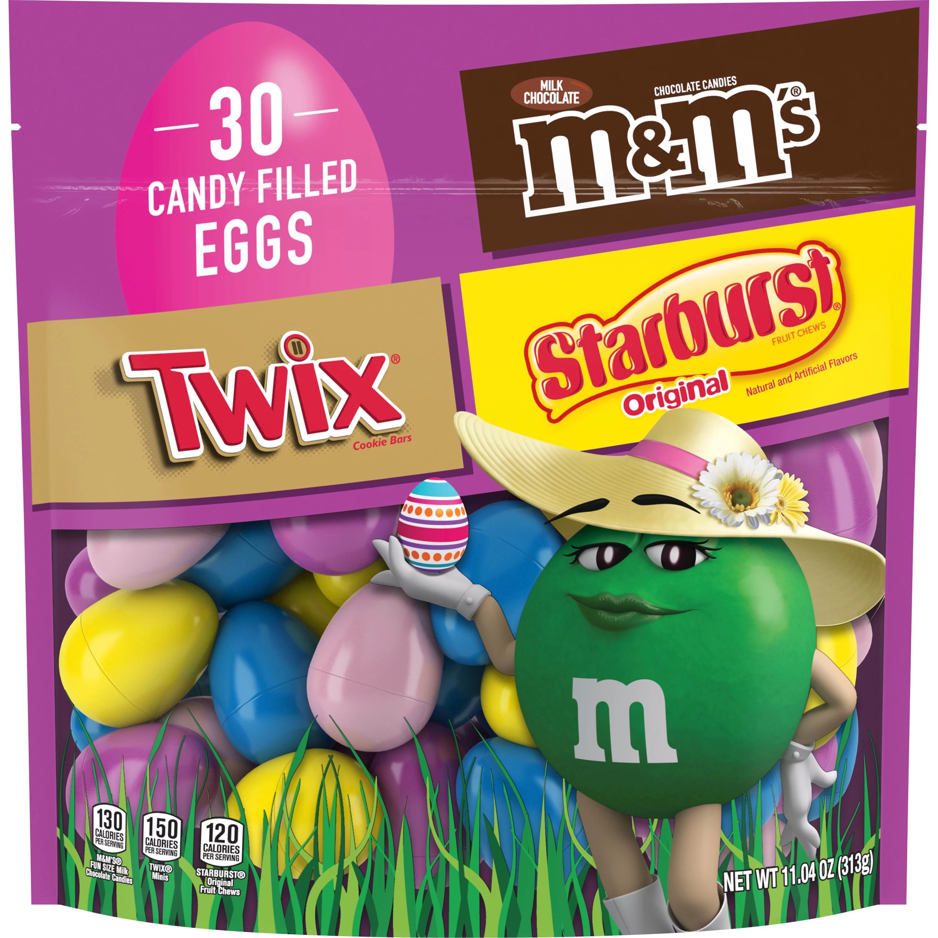M&M's, Twix, Starburst Assorted Easter Candy Filled Eggs - 30 Ct Bag - Walmart.com | Walmart (US)