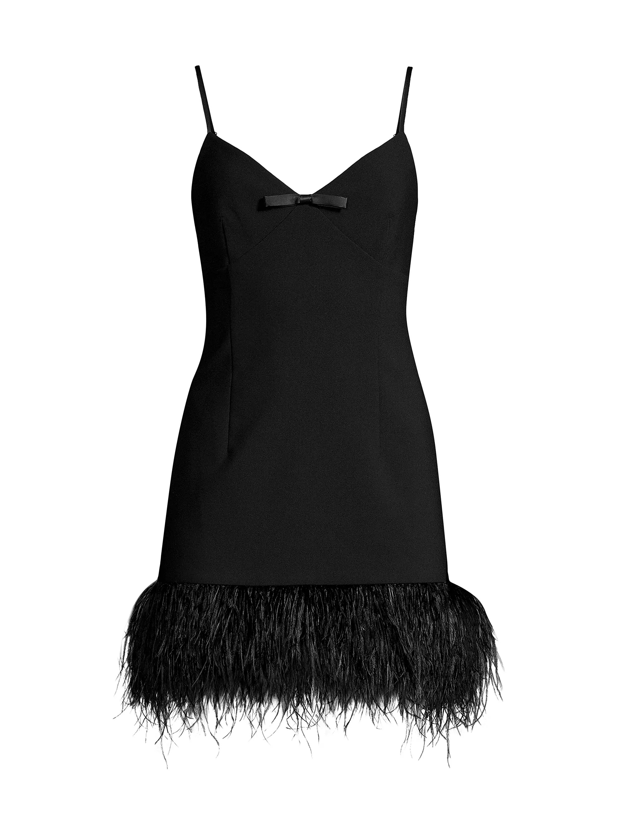 Cora Feather-Trim Minidress | Saks Fifth Avenue