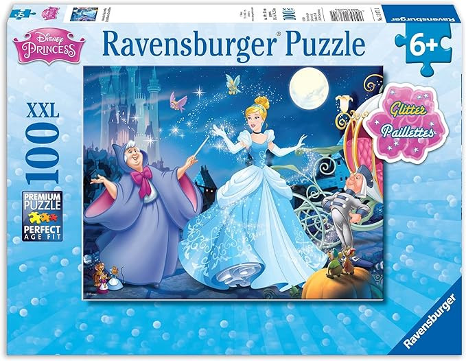 Ravensburger Disney Princess Adorable Cinderella 100 Piece Glitter Jigsaw Puzzle for Kids – Eve... | Amazon (US)
