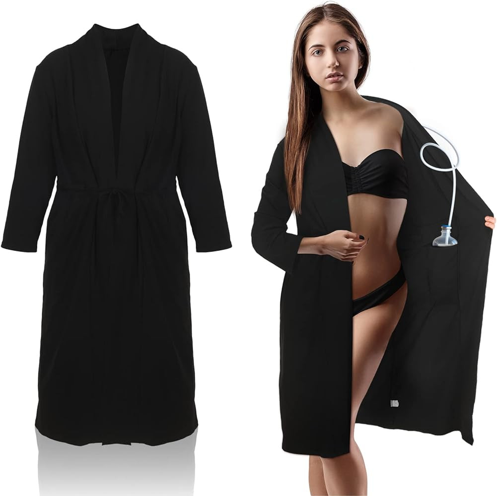 Bonuci Recovery Robe Post Mastectomy Breast Cancer Gift Women Breast Surgery Robe with Internal P... | Amazon (US)