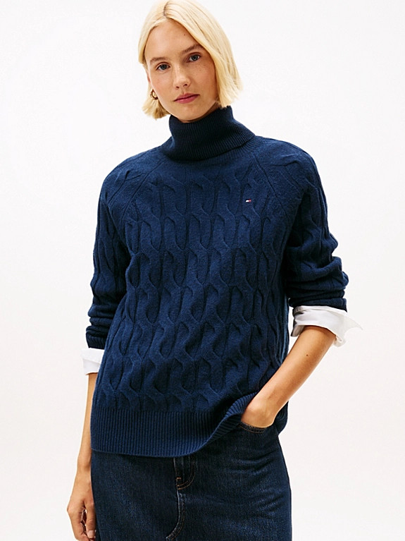 Cable Knit Soft Wool Relaxed Jumper | Tommy Hilfiger UK