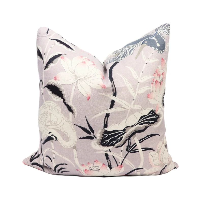 Schumacher Lotus Garden Pillow Cover in Lilac 172937 // Designer Pillow // High End Pillow // Dec... | Etsy (US)