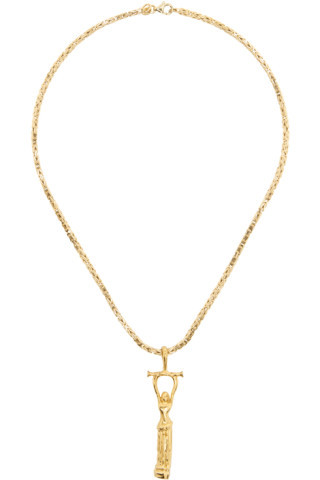 SSENSE Exclusive Gold 'The Immortal Wanderlust Wrap' Necklace | SSENSE