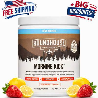 ROUNDHOUSE PROVISION Morning Kick, Zero Sugar Greens Superfood Powder Supplement | eBay US