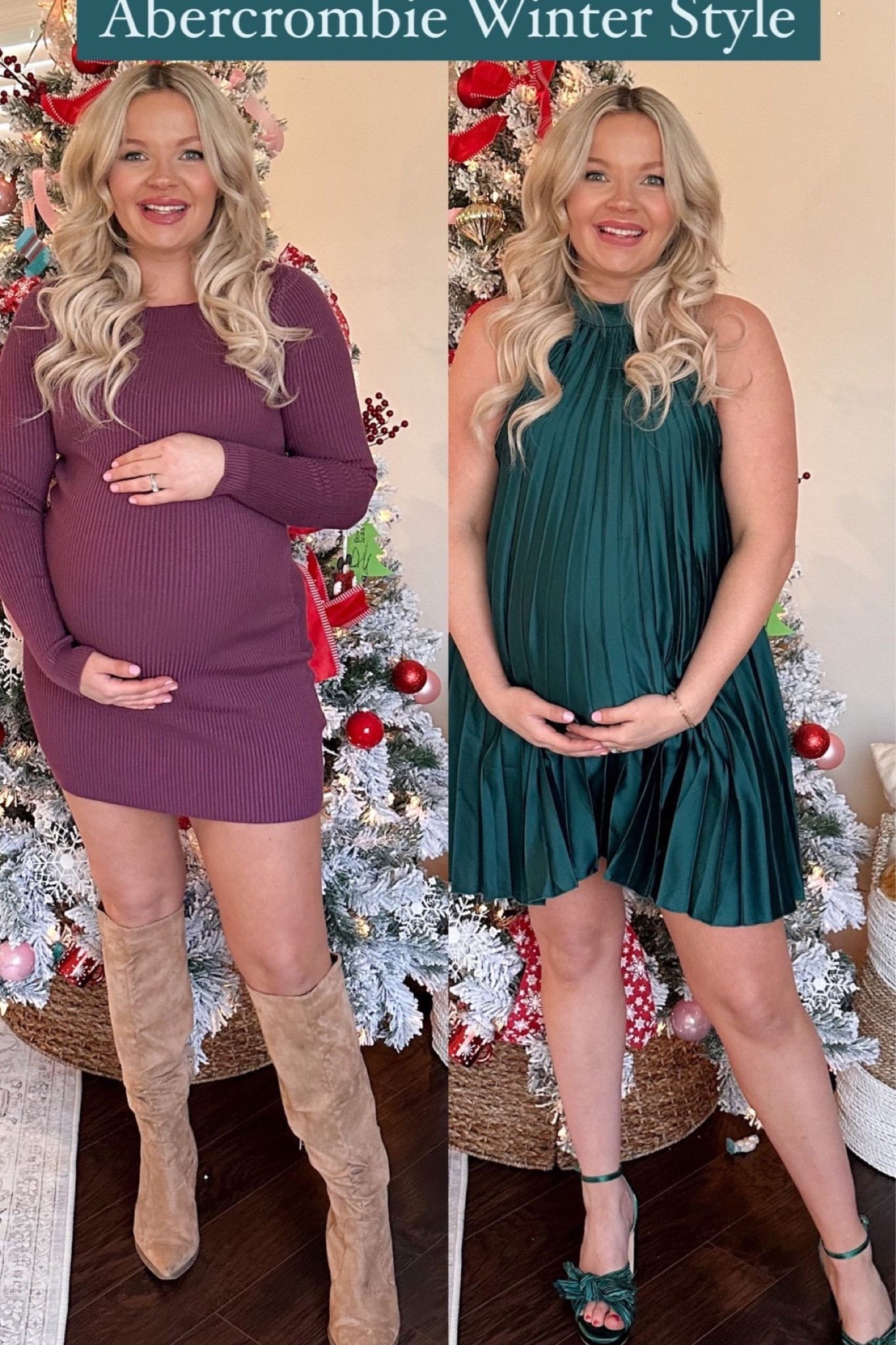Abercrombie outfits — wearing a medium in both! 

Abercrombie winter outfits, winter outfit idea, winter style, mom approved, bump friendly, maternity friendly, winter dress, winter dresses

#LTKSeasonal #LTKfindsunder100 #LTKstyletip