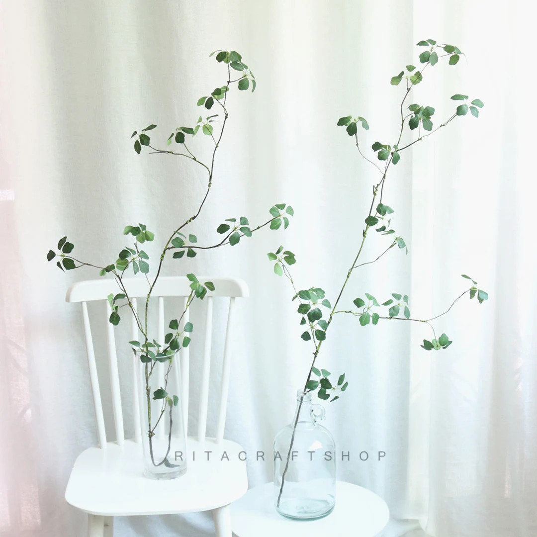 Realistic Pieris Japonica Branch Fake Greenery Faux Plant Artificial Foliage Spray Long Stem Japa... | Etsy (US)