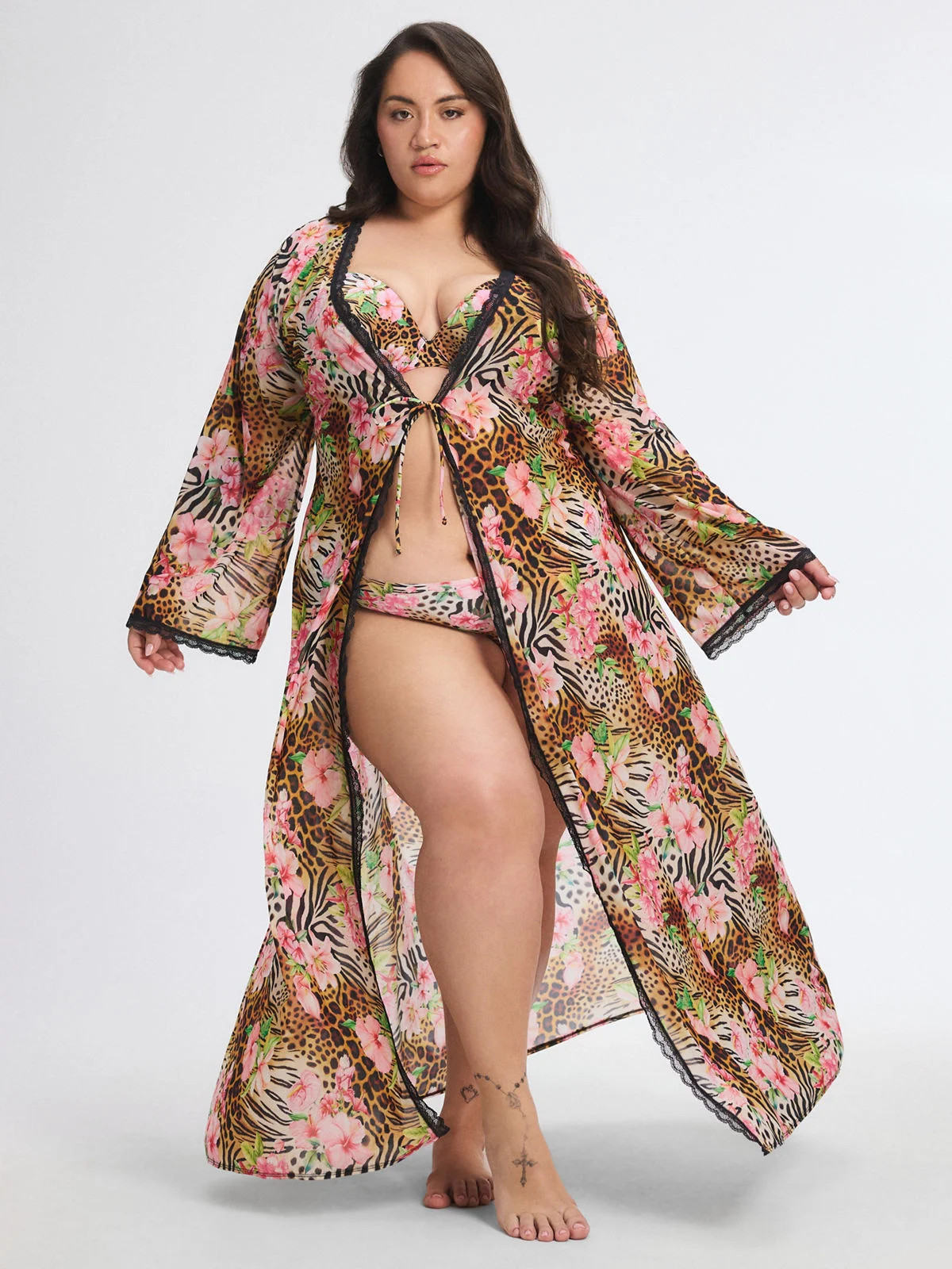 Tropic Tease Full-Length Robe | Savage x Fenty - North America