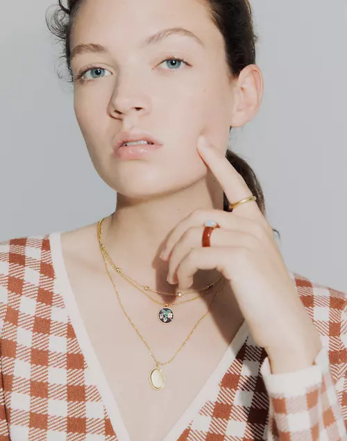 Two-Piece Enamel Countryside Necklace Set | Madewell