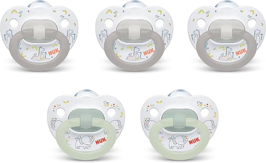 NUK Comfy Orthodontic Pacifiers for 0-6 Months – BPA-Free, 5-Pack, Soft & Durable Design for Ba... | Amazon (US)
