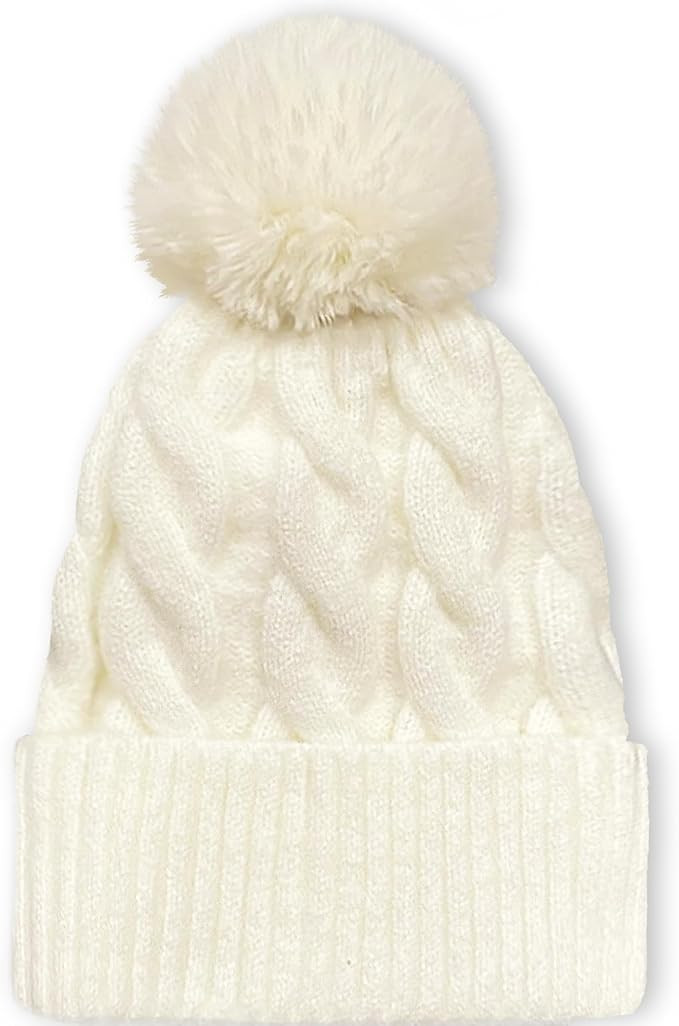 TAROSE Womens Winter Hat Beanie, Warm Soft Hat for Women Pompom Knit Hats Ski Cap with Faux Fur L... | Amazon (US)