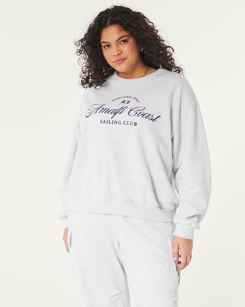 Easy Amalfi Coast Graphic Crew Sweatshirt | Hollister (US)