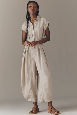 By Anthropologie Linen Shirting Jumpsuit | Anthropologie (US)