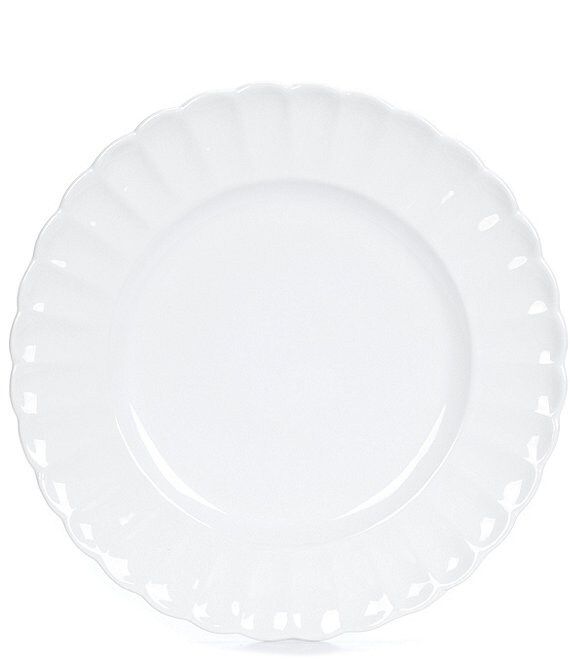 x Mrs. Southern Social Hollis Scallop Glazed Dinner Plate | Dillards