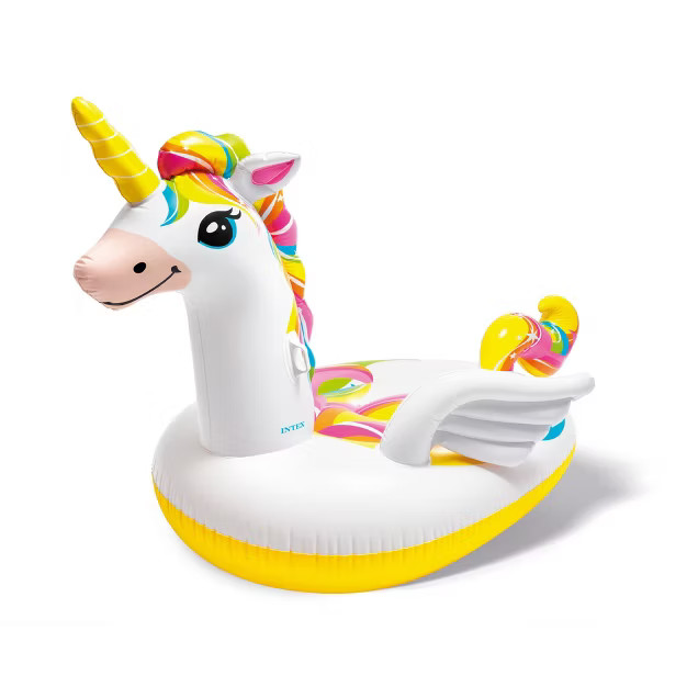 Intex 57291EP Giant Inflatable 8 x 5 Foot Mega Unicorn Island Ride On Swimming Pool Float | Target