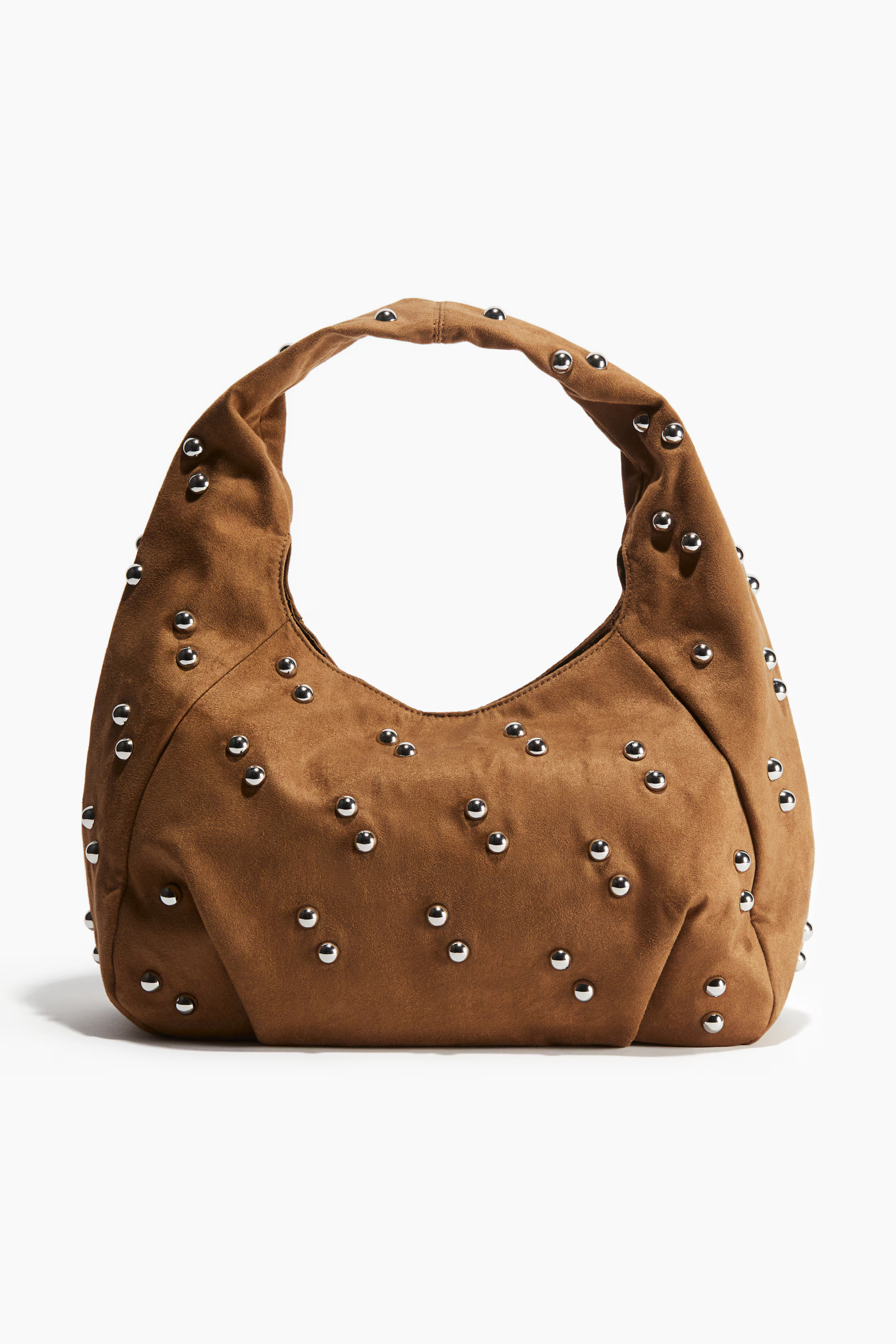 Stud-Embellished Shoulder Bag - Light brown - Ladies | H&M US | H&M (US + CA)