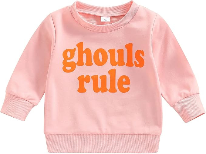 Toddler Baby Halloween Sweatshirt Letters Print Cute Fall Winter Loose Shirt Tops | Amazon (US)