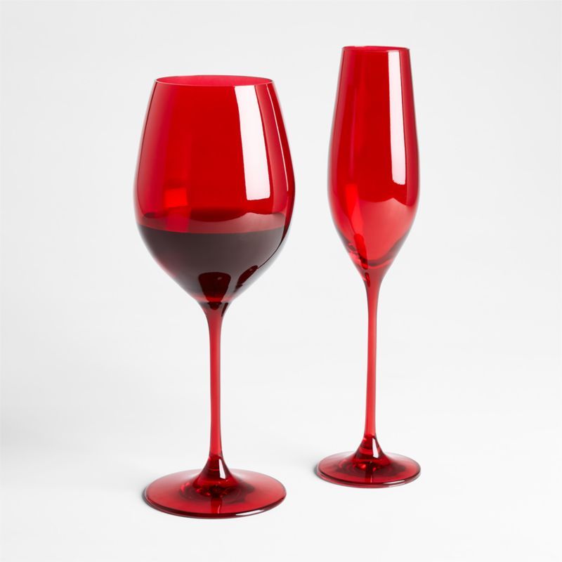 Oregon Red Glasses | Crate and Barrel | Crate & Barrel