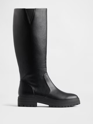 Vegan Leather Lug Sole Tall Boots | Gap (US)
