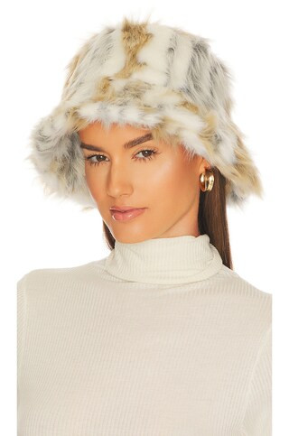 8 Other Reasons Faux Fur Bucket Hat in Cream Mix from Revolve.com | Revolve Clothing (Global)