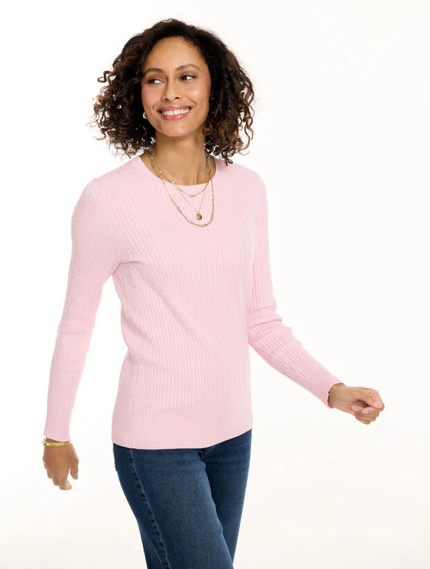 Micro Cable Sweater | Talbots