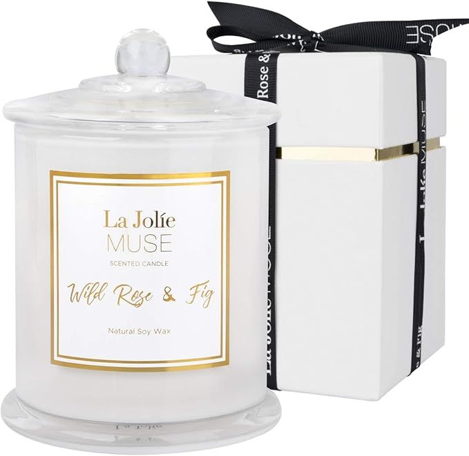 LA JOLIE MUSE Wild Rose & Fig Scented Candle, Candles Gifts for Women, Candles for Home Scented, ... | Amazon (US)