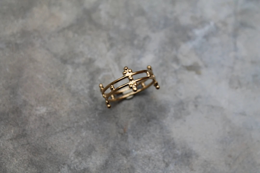 Gold-plated medieval ring | Etsy (US)