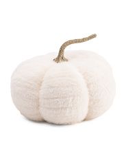 CUPCAKES & CASHMERE Plush Fur Pumpkin Pillow | Marshalls