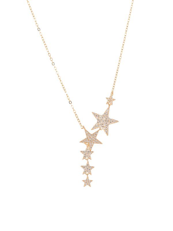 Luxe 14K Goldplated Sterling Silver, Goldtone & Crystal Star Pendant Necklace | Saks Fifth Avenue OFF 5TH