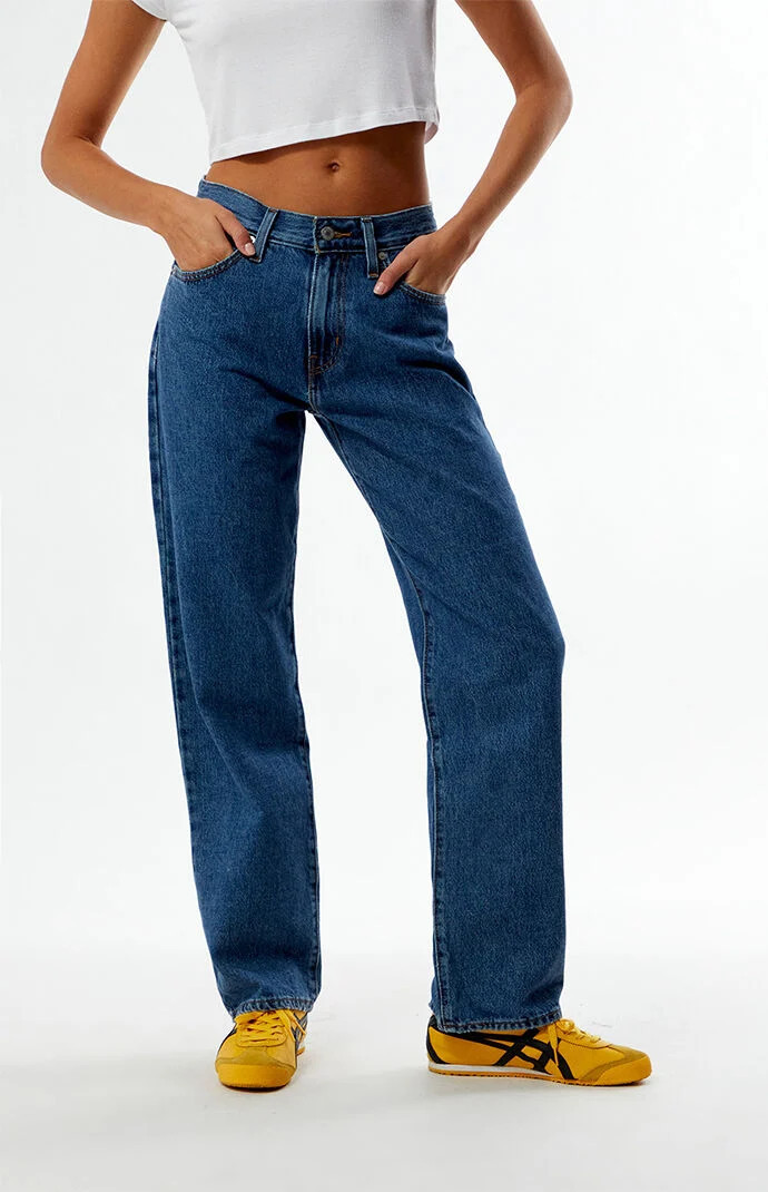 Levi's Women's Medium Indigo Shade Order '94 Baggy Jeans in Dark Indigo - Size 24W X 31L | PacSun