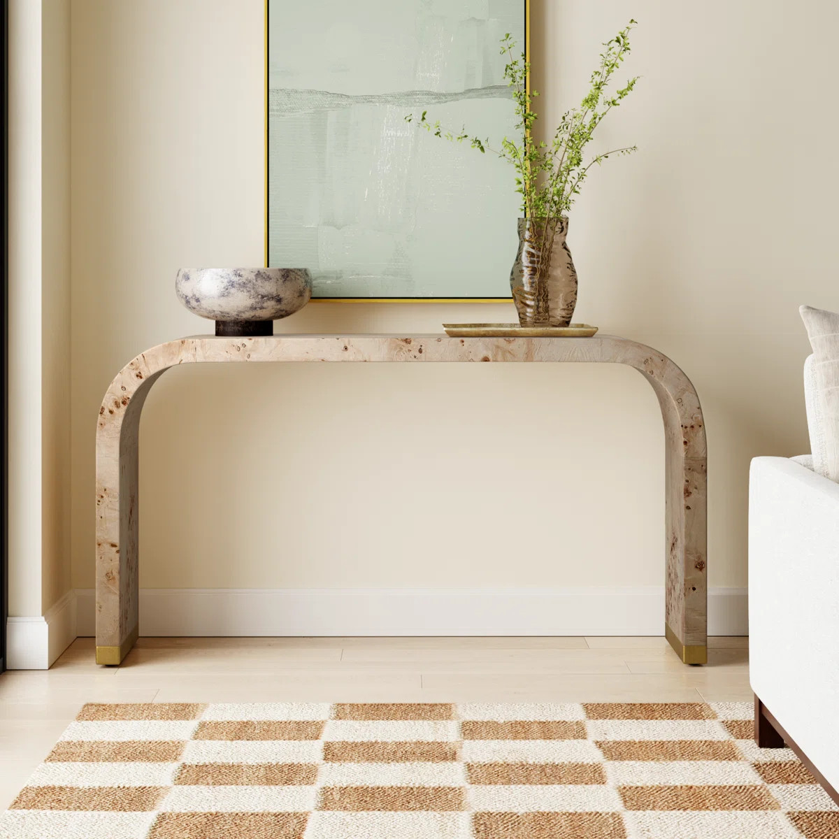 Craigwood Handmade Natural Burl Wood 60" Console Table | Wayfair North America