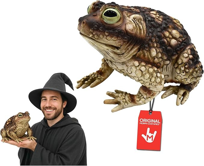 Nicky Bigs Novelties Morph Realistic Giant Green Witch Toad Halloween Prop 10” Latex Frog Statu... | Amazon (US)