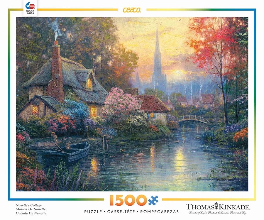 Ceaco - 1500PC Assortment - Thomas Kinkade - Nanette's Cottage - 1500 Piece Jigsaw Puzzle | Walmart (US)