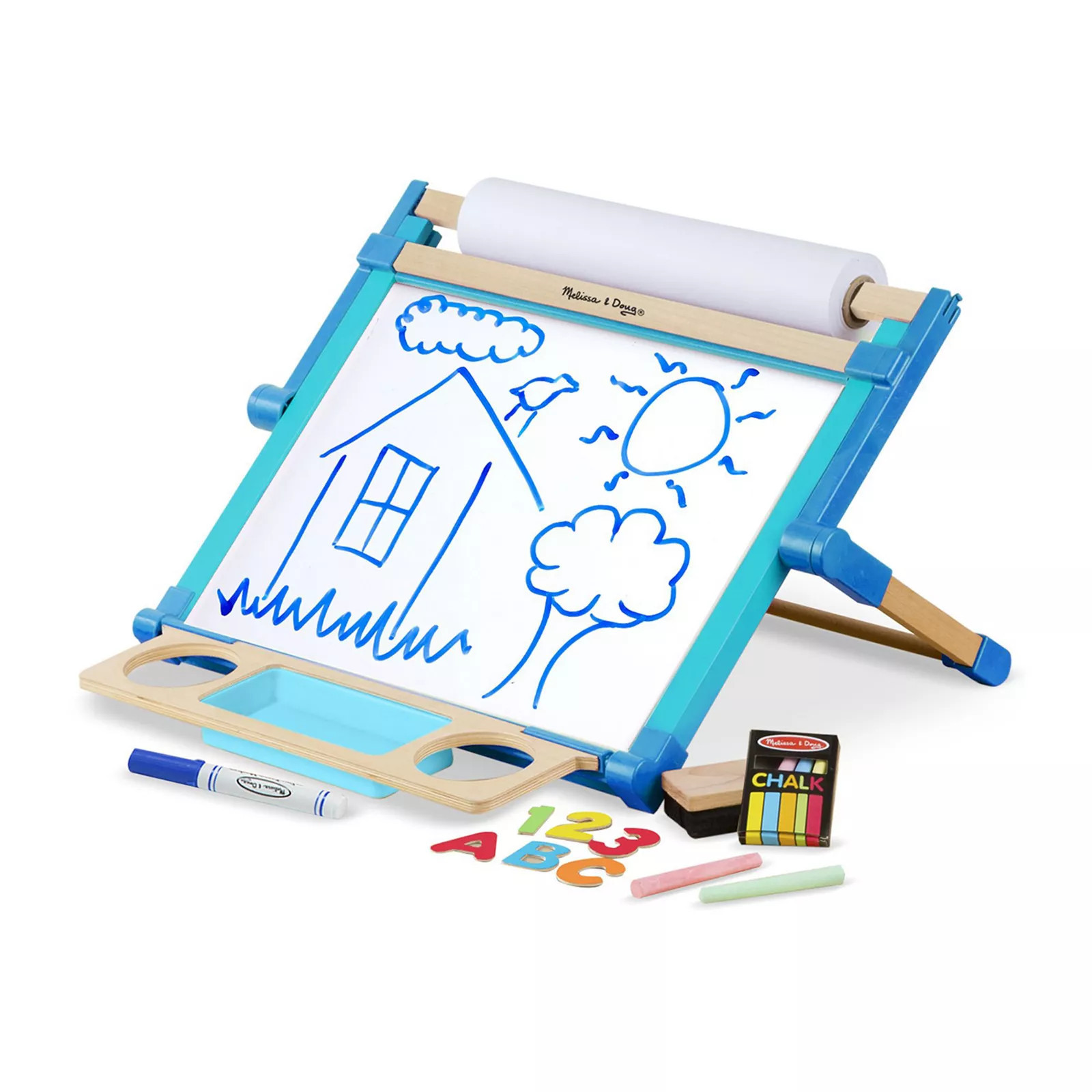 Melissa & Doug Double-Sided Magnetic Tabletop Easel, Multicolor | Kohl's