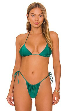 VDM Marley Bikini Top in Metallic Ivy & Matte Green from Revolve.com | Revolve Clothing (Global)