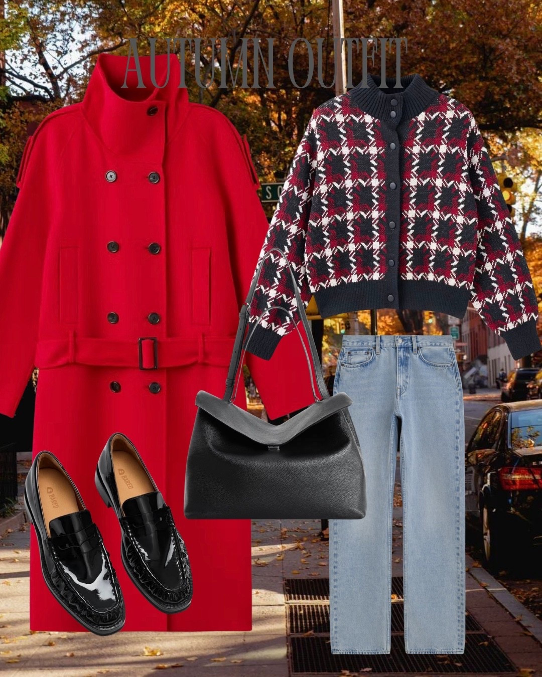 Autumn outfit, red coat, cos jeans, jumper, patent shoes, cos bag, leather bag

#LTKuk #LTKFashionMonth #LTKautumn