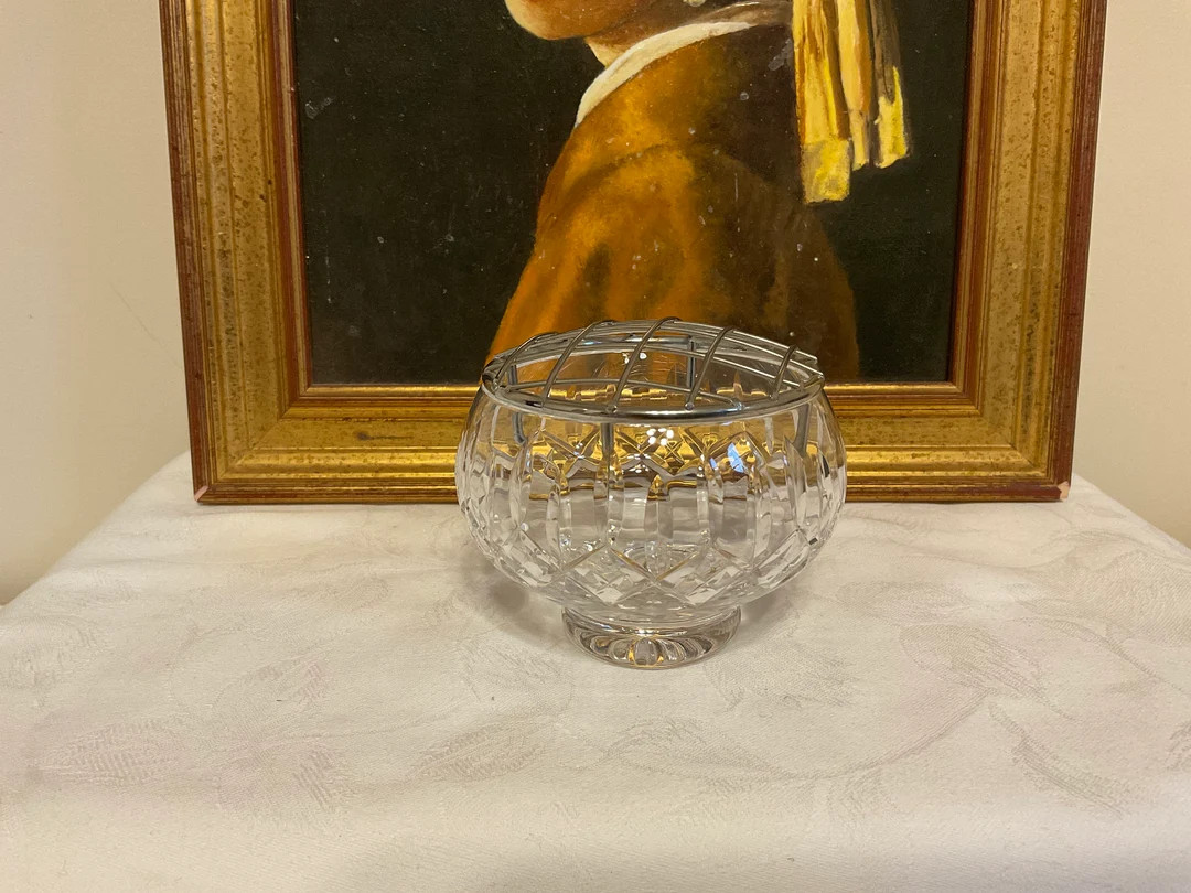 Pretty Cut Glass Posy Vase, Crystal Vase Perfect Condition, Rose Bud Vase, Table Centre, Spherica... | Etsy (US)