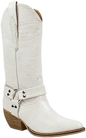 ARIDERGIRL Evon Women's Knee-High Pointed Toe Pull Up Metal Buckle Boot | Amazon (US)