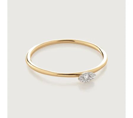 Diamond Marquise Stacking Ring | Monica Vinader (US)
